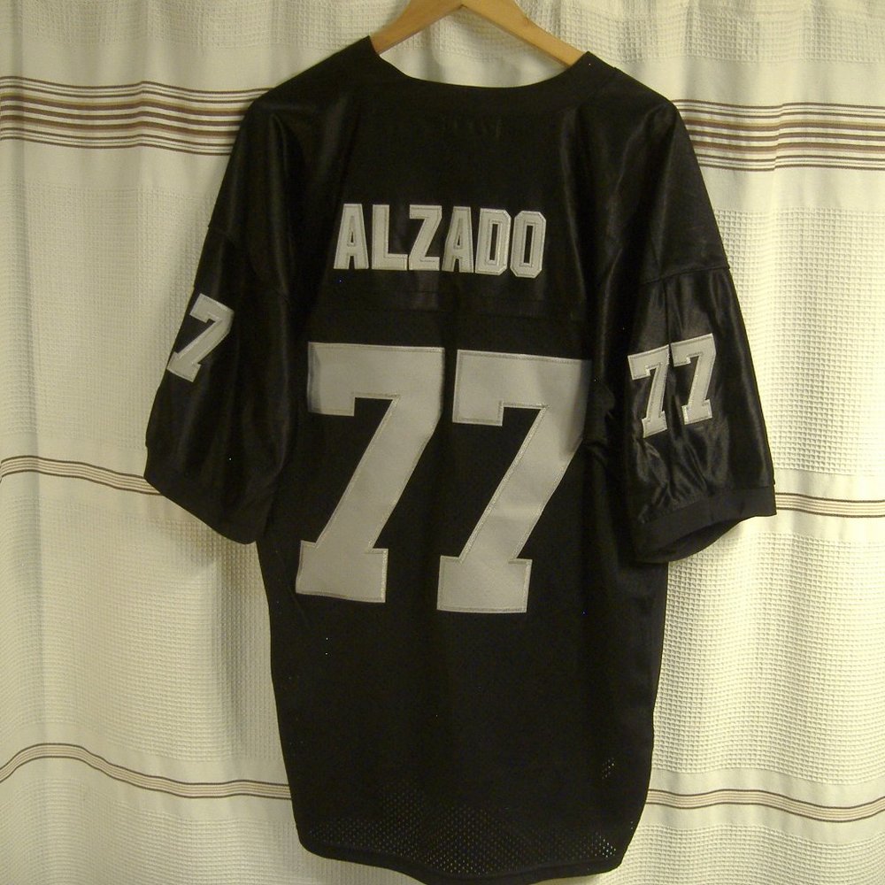 RAIDERS " #77 LYLE ALZADO" THROWBACKS BRAND JERSEY